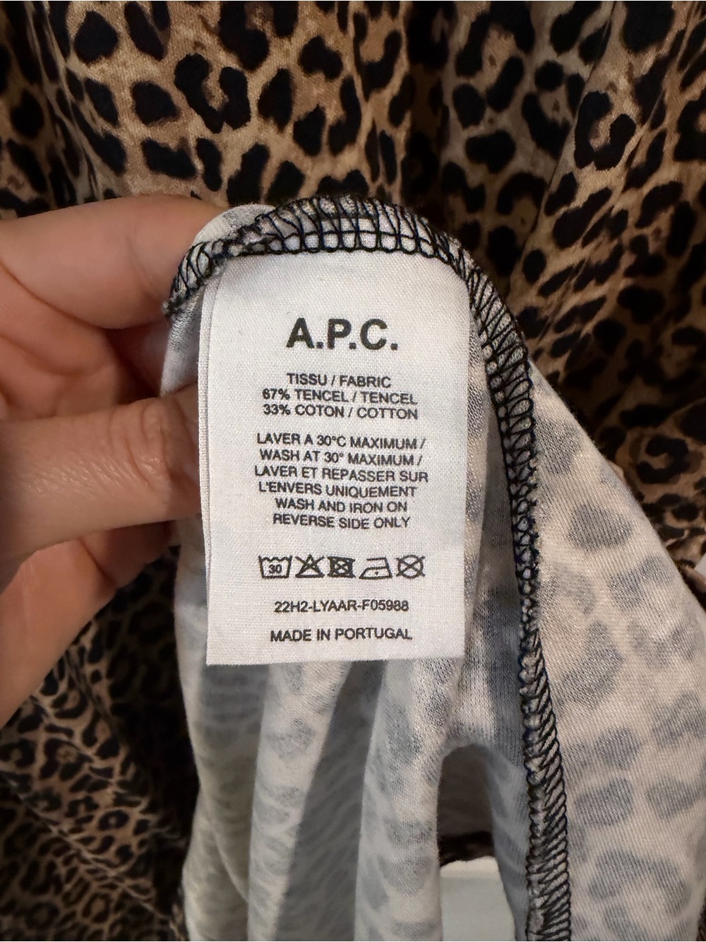 ✨A.P.C. | Dorothea Leopard Print High-Neck Midi Dress | Sz S - Picture 6 of 7